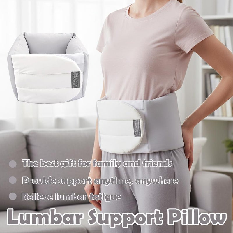 Lumbar Support Pillow for Sleeping, 360° Wrap-Around Adjustable Design with Breathable Fabric, Bed & Office Chair Cushion for Side Back Stomach Sleepers, Pillow for Sleeping, Driving and Office Use - Image 2